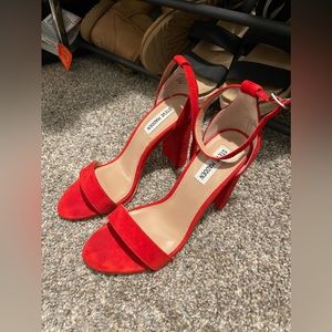 Steve Madden red block heel